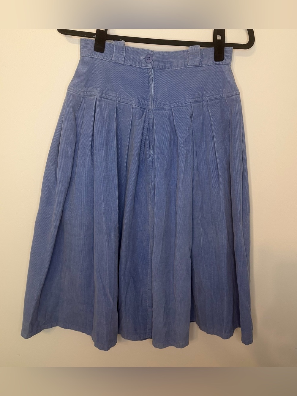 Vintage Together! Women’s Size 10 Blue Corduroy Pleated Culotte Midi Skirt 29”